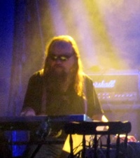 Mikael playing keyboards